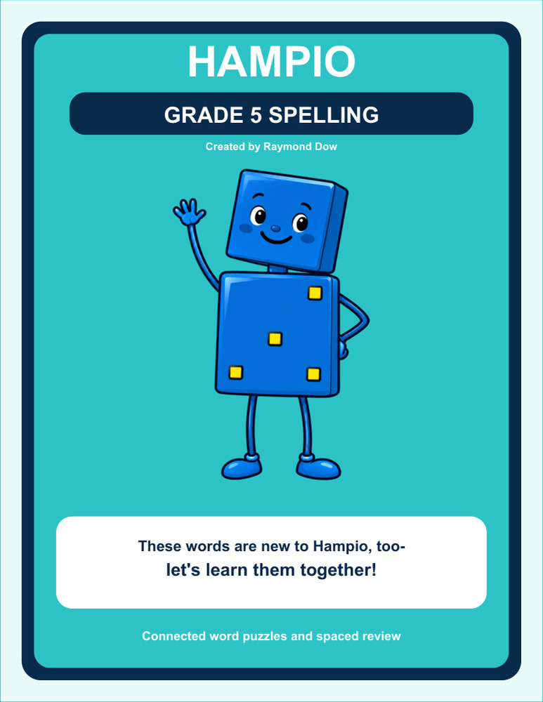 Hampio Grade 5 Spelling cover